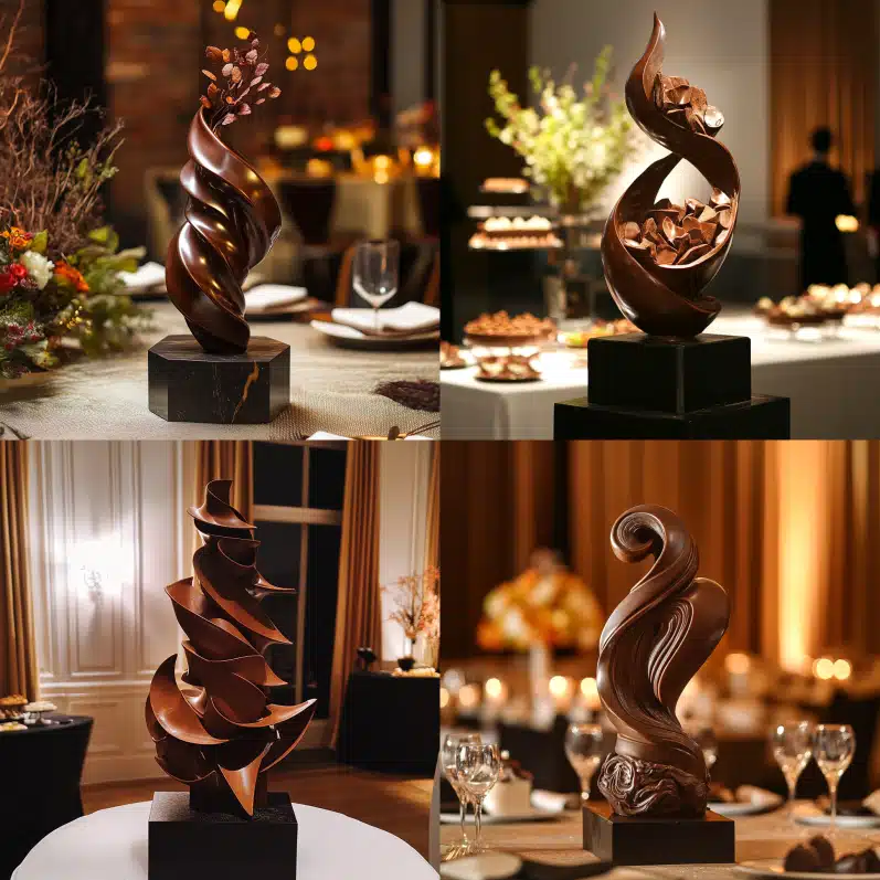 Amary Guichon Chocolate Art Made Easy — 7 Proven Techniques 10 Displayed Amary Guichon style chocolate sculpture