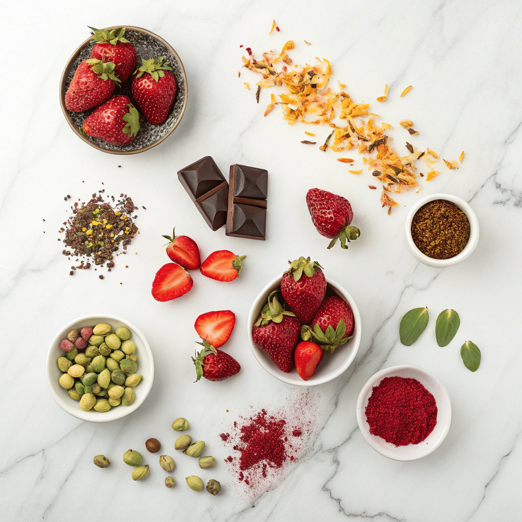 How To Make Mouthwatering Dubai Chocolate Covered Strawberries At Home 7 ingredients for dubai chocolate covered strawberries