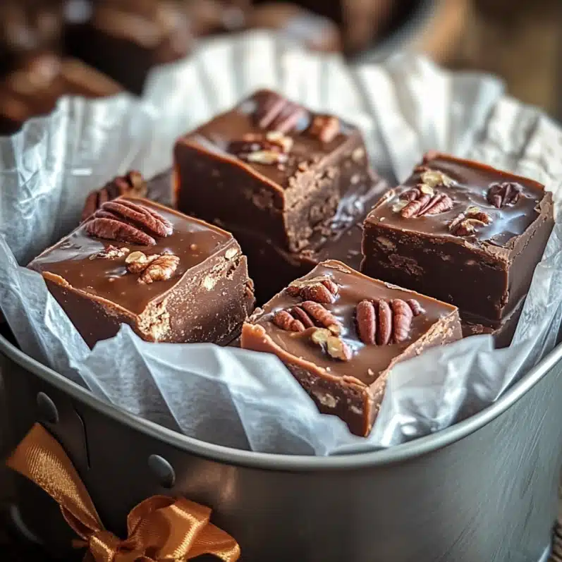 Irresistible Bourbon Pecan Fudge – Your New Favorite Holiday Treat 8 Gift-wrapped bourbon pecan fudge