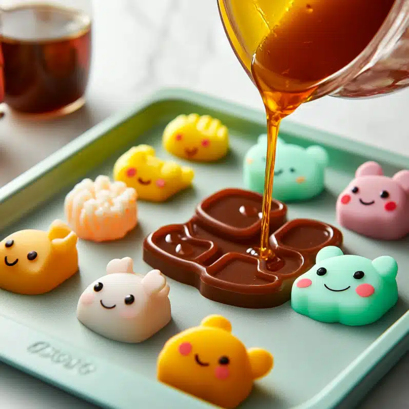 Labubu candy syrup pour